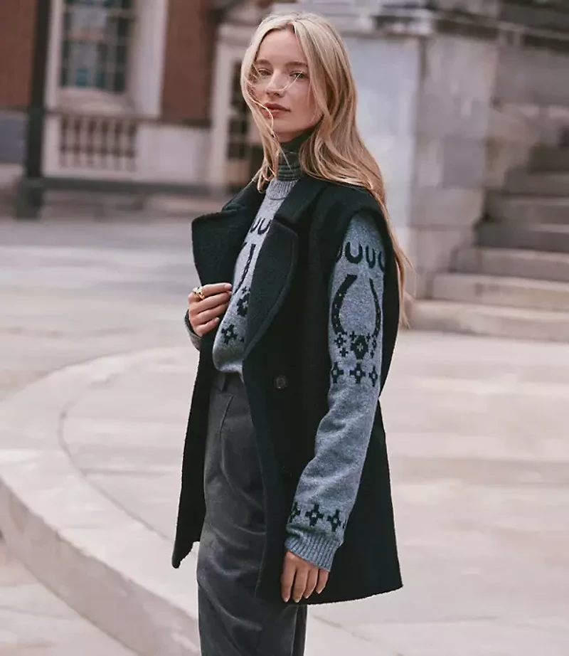 Double Breasted Sleeveless Jacket