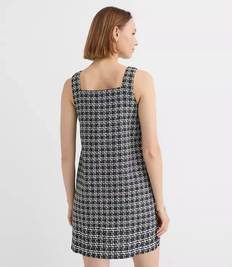Tweed Double Breasted Mini Pocket Dress