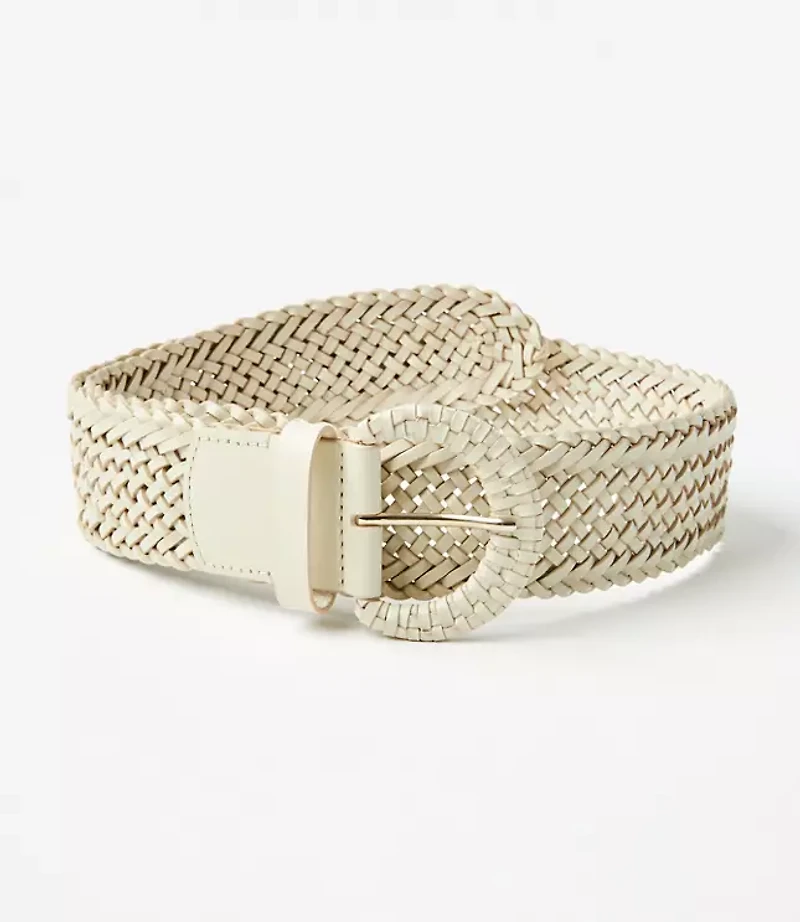 Wide Braided Leather Belt