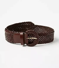 Wide Braided Leather Belt