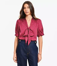 Dotted Bow Blouse