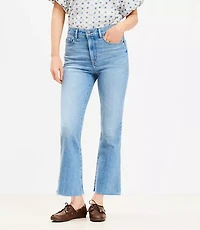 Fresh Cut High Rise Kick Crop Jeans Authentic Light Indigo Wash