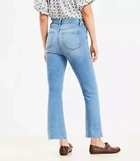 Fresh Cut High Rise Kick Crop Jeans Authentic Light Indigo Wash