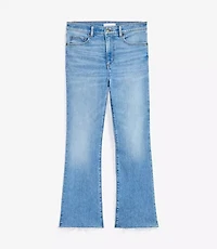 Fresh Cut High Rise Kick Crop Jeans Authentic Light Indigo Wash