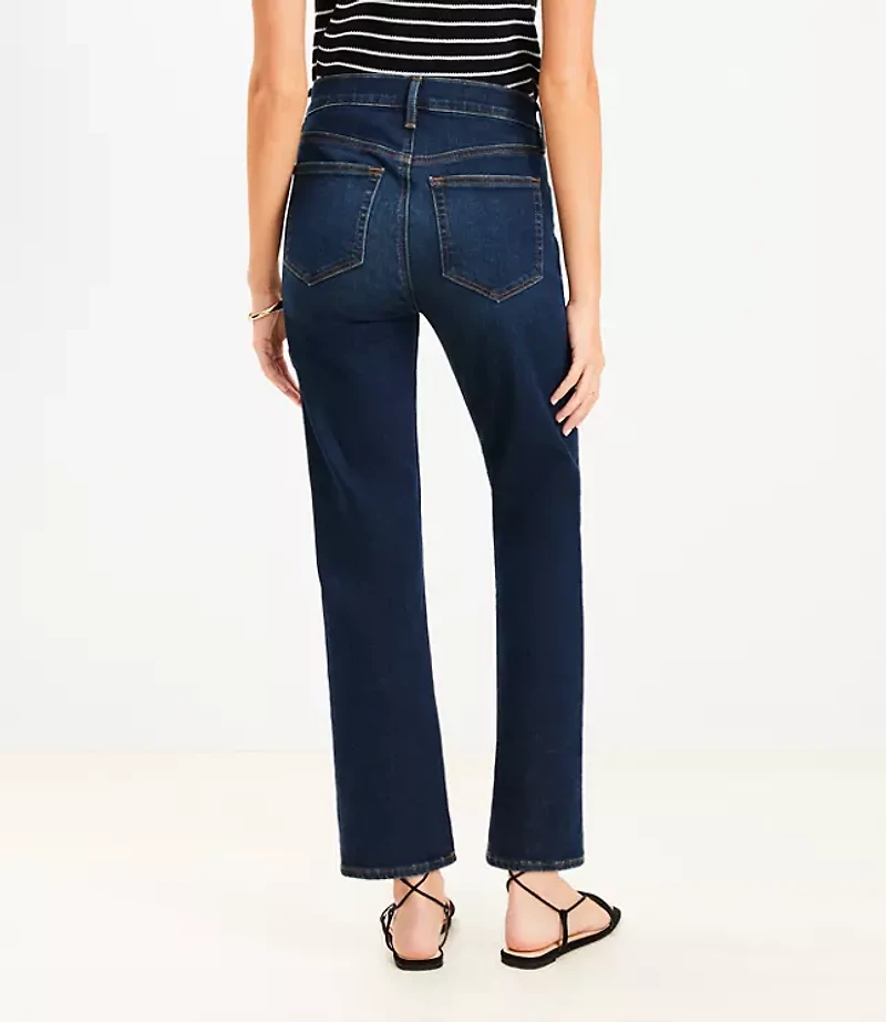 Mid Rise Slim Jeans Rich Dark Indigo Wash