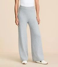 Lou & Grey Heathered Wide Leg Sweater Pants
