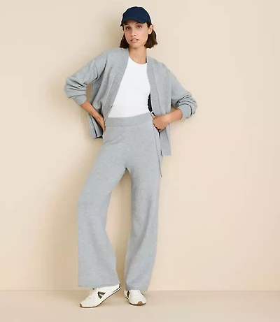 Lou & Grey Heathered Wide Leg Sweater Pants