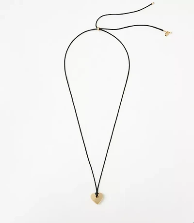 Puffy Heart Pull Tie Necklace