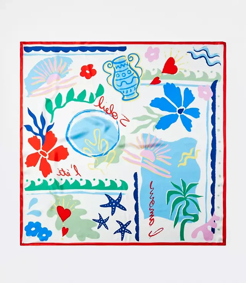 Sun Silk Square Scarf