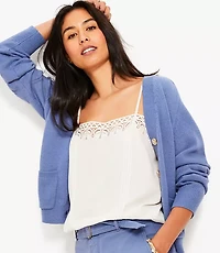 Lace Trim Pintucked Cami
