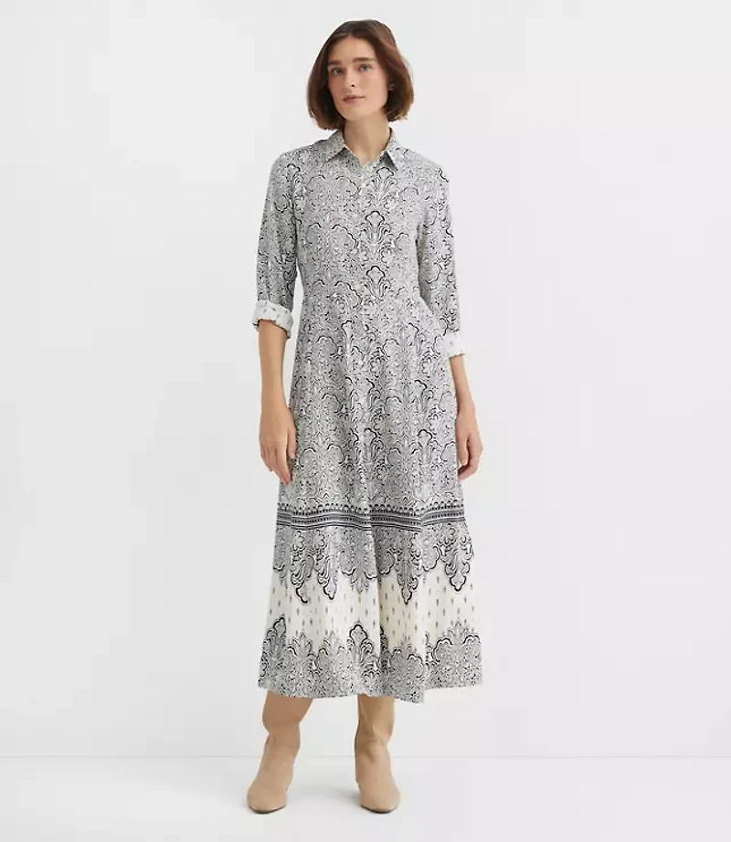 Paisley Midi Shirtdress
