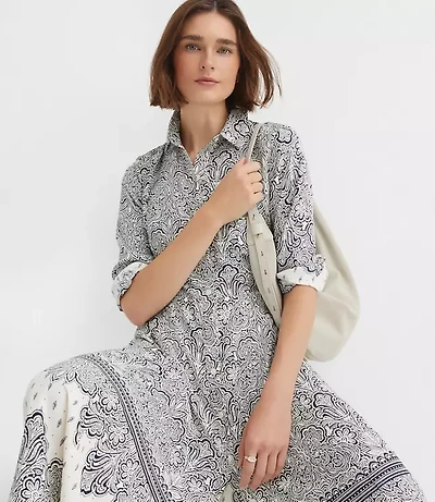Paisley Midi Shirtdress