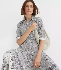 Paisley Midi Shirtdress