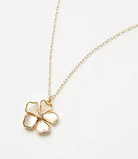 Mother Of Pearl Flower Necklace