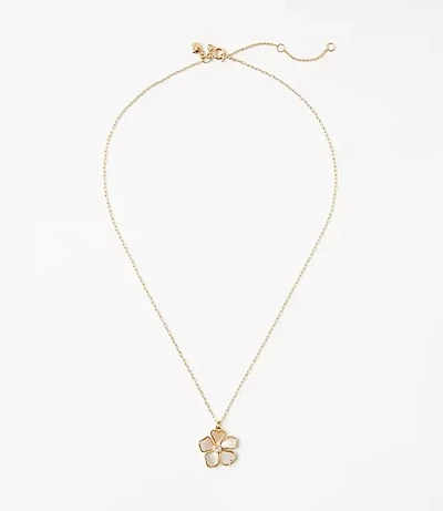 Mother Of Pearl Flower Necklace