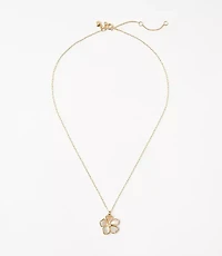 Mother Of Pearl Flower Necklace