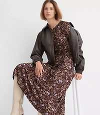 Garden Ruched Bodice Midi Dress