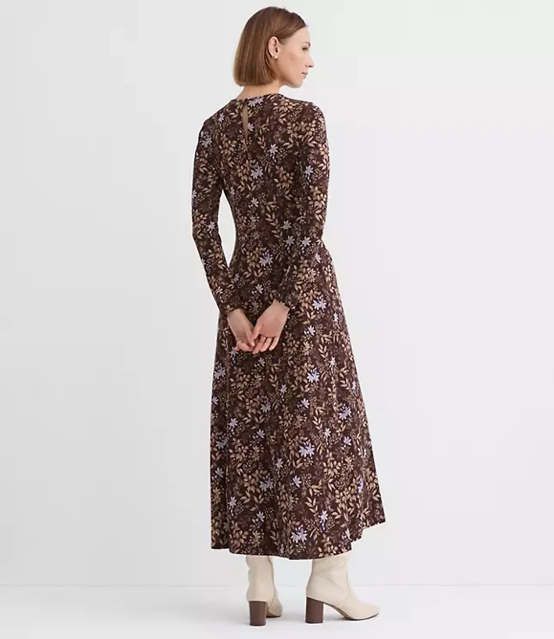Garden Ruched Bodice Midi Dress