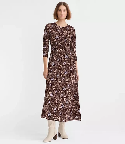 Garden Ruched Bodice Midi Dress