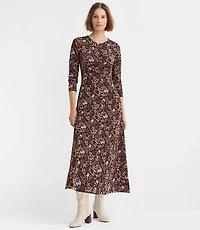 Garden Ruched Bodice Midi Dress