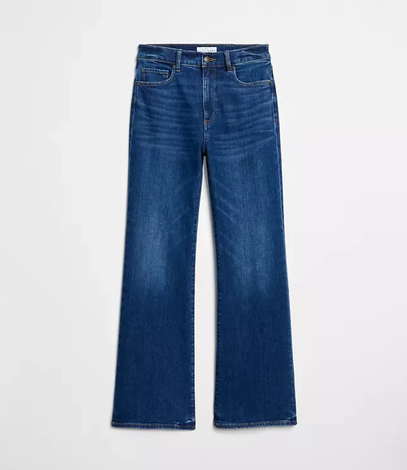 High Rise Relaxed Flare Jeans Medium Wash