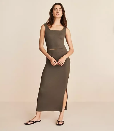 Lou & Grey Crinkle Midi Skirt