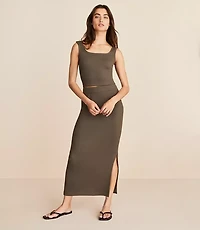 Lou & Grey Crinkle Midi Skirt