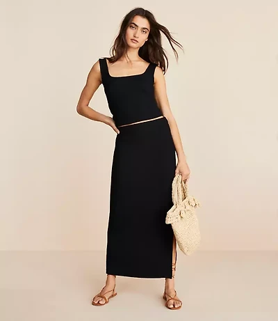 Lou & Grey Crinkle Midi Skirt