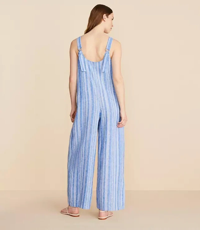 Lou & Grey Striped Linen Cotton Jumpsuit