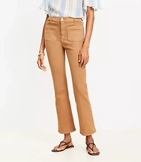 Petite Curvy Patch Pocket Kick Crop Jeans