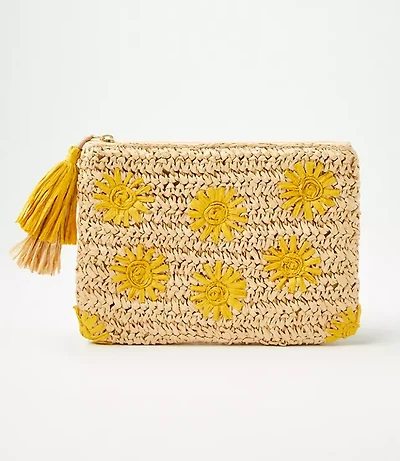 Sun Straw Zip Pouch