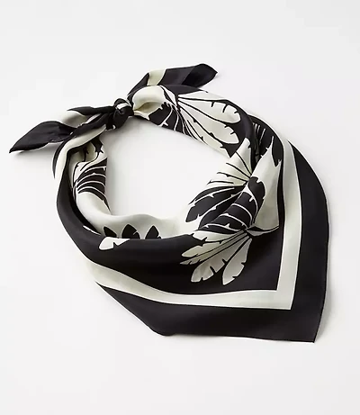 Palm Silk Square Scarf