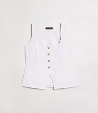 LOFT Versa Crepe Drape Tank Pocket Vest