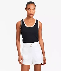 Petite Perfect Ribbed Scoop Neck Tank Top