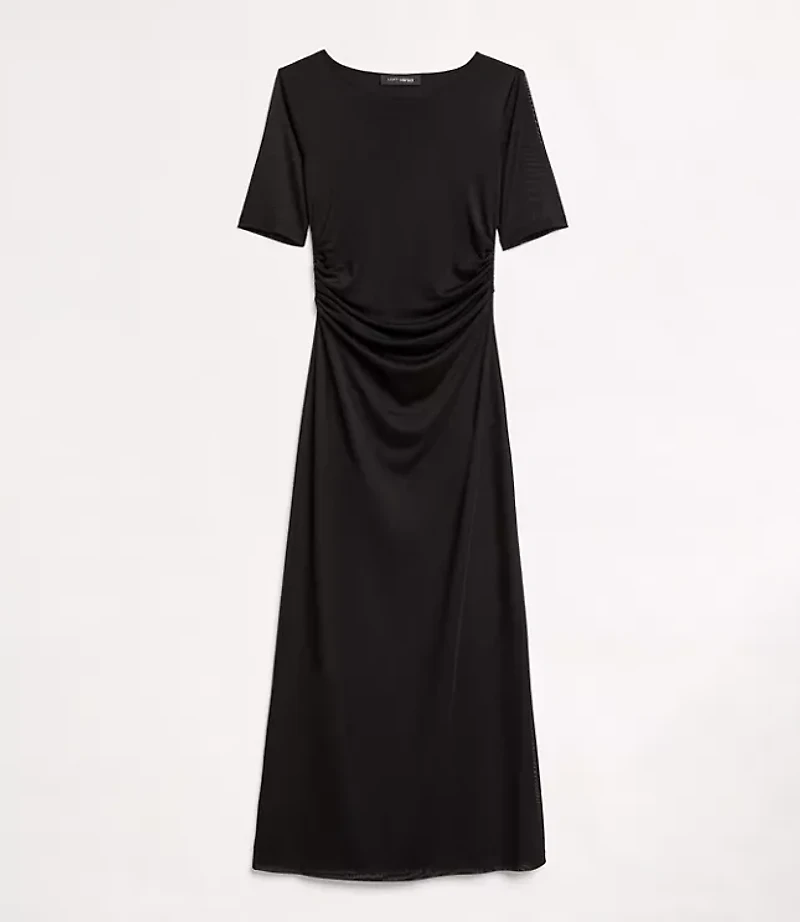 LOFT Versa Stretch Mesh Midi Dress