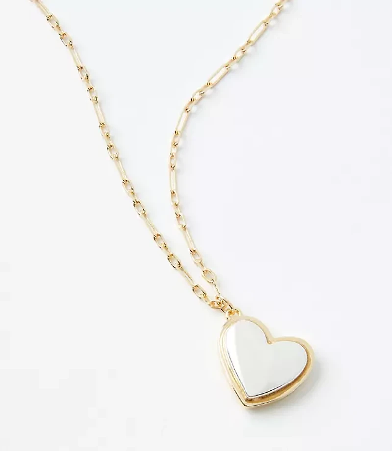 Heart Mixed Metal Necklace