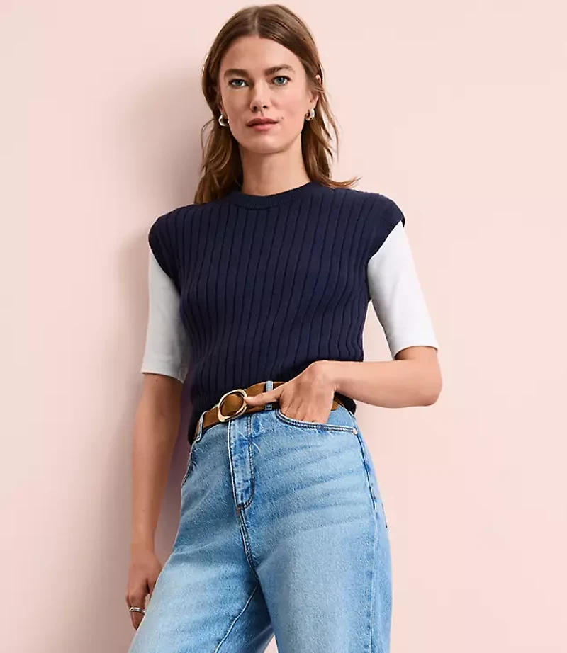 Ribbed Wedge Sweater