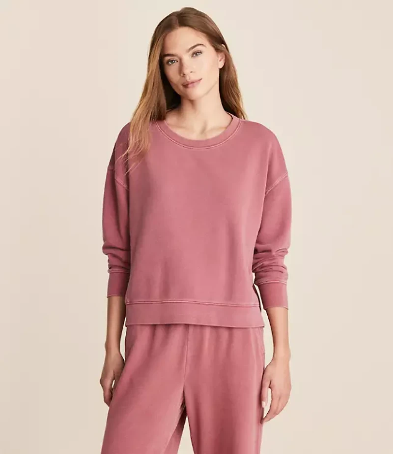 Lou & Grey Washed Cozy Cotton Sweatshirt