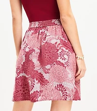 Floral Button Mini Skirt