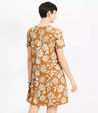 Petite Floral Seamed Mini Dress