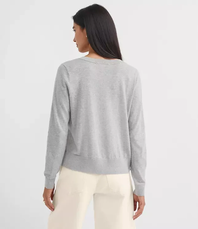 Petite Modern Crew Neck Cardigan