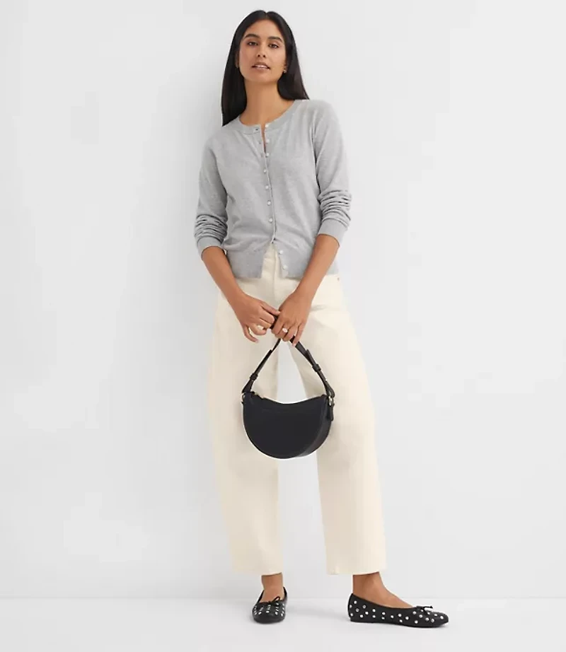Petite Modern Crew Neck Cardigan