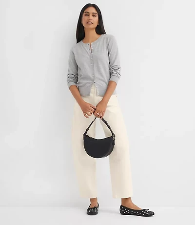 Petite Modern Crew Neck Cardigan