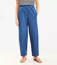 Pull On Barrel Pants Twill