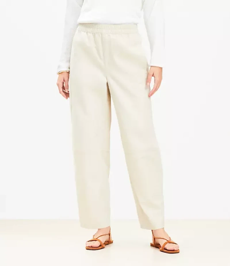 Pull On Barrel Pants Twill