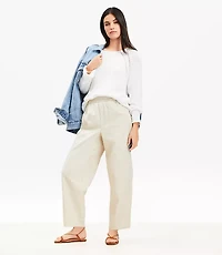 Pull On Barrel Pants Twill