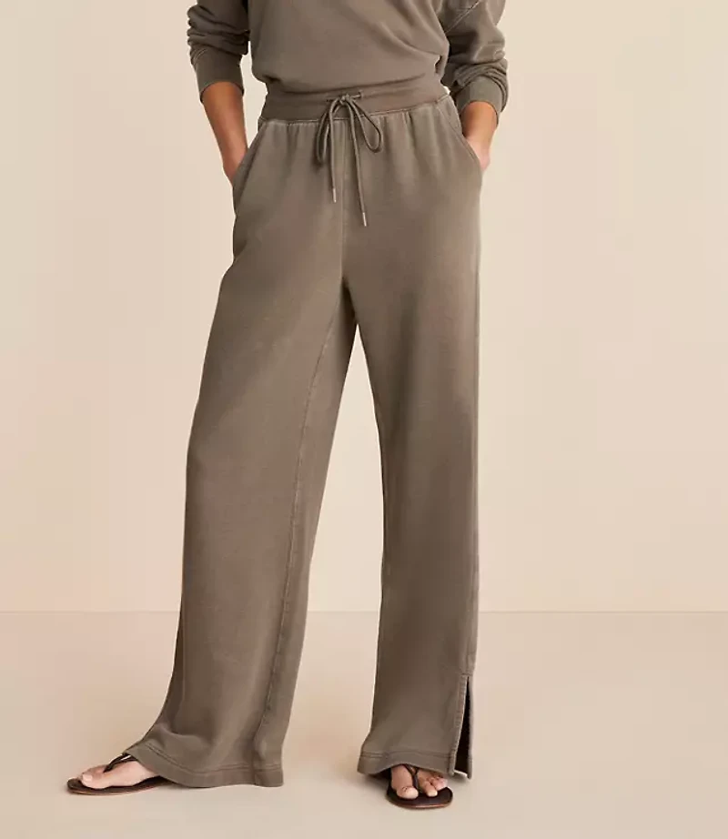 Lou & Grey Washed Cozy Cotton Straight Leg Sweatpants