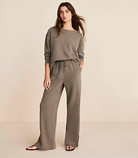 Lou & Grey Washed Cozy Cotton Straight Leg Sweatpants