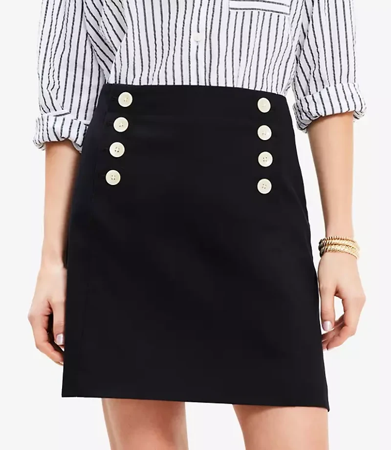 Petite Mariner Mini Skirt