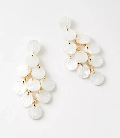 Mother Of Pearl Shell Chandelier Earrings